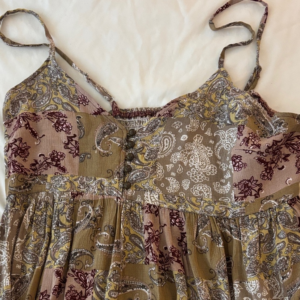 Floral Paisley Spaghetti Strap Jumpsuit
